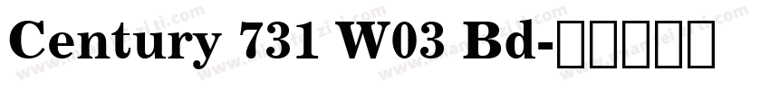 Century 731 W03 Bd字体转换